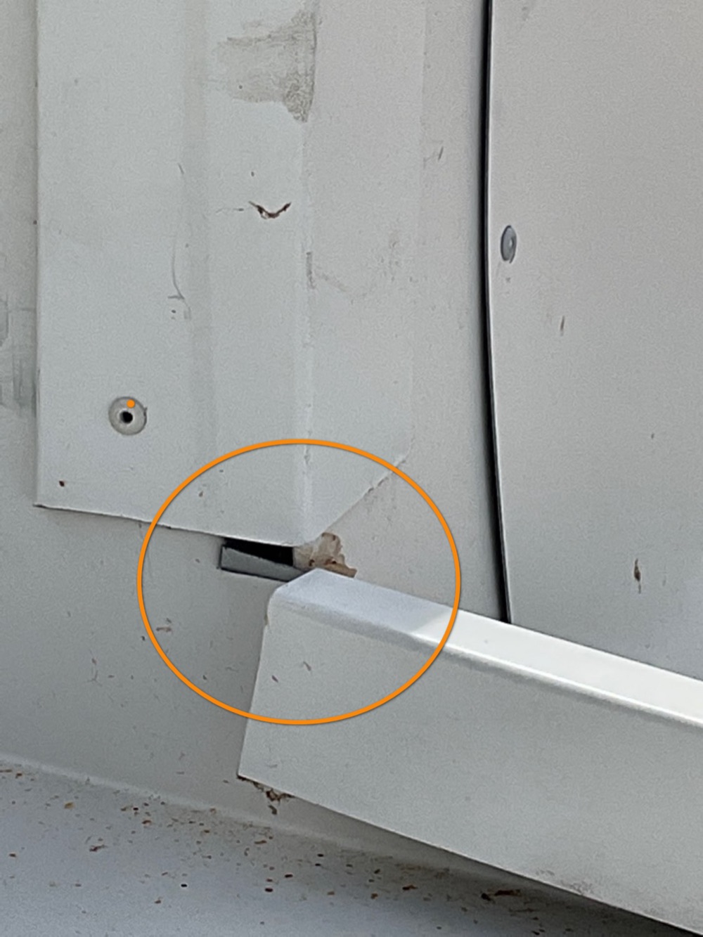 Sealing and resealing required to sections of flashing, recorded during a pre-handover inspection in Bacchus Marsh, 18 km from Rockbank